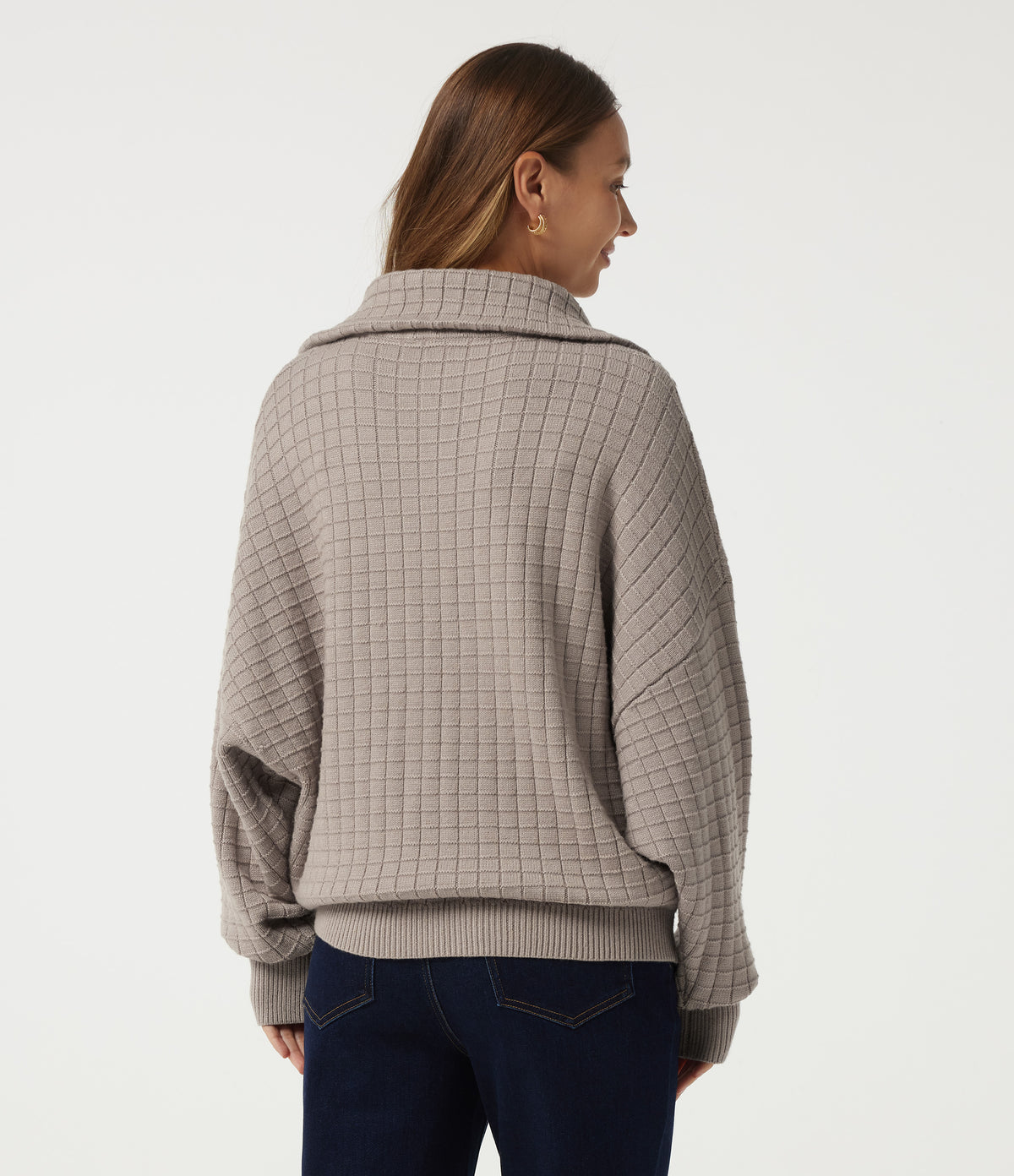 Lapel Long Sleeve Casual Cardigan — Pure Cashmere — view 2