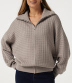 Lapel Long Sleeve Casual Cardigan — Pure Cashmere — view 5