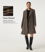 Long Sleeve Fleece Longline Work Coat with Pockets — Major Brown — view 1