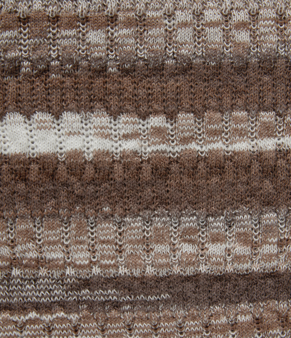 Round Neck Long Sleeve Stripe Casual Jumper — Roasted Oak Stripe — view 6