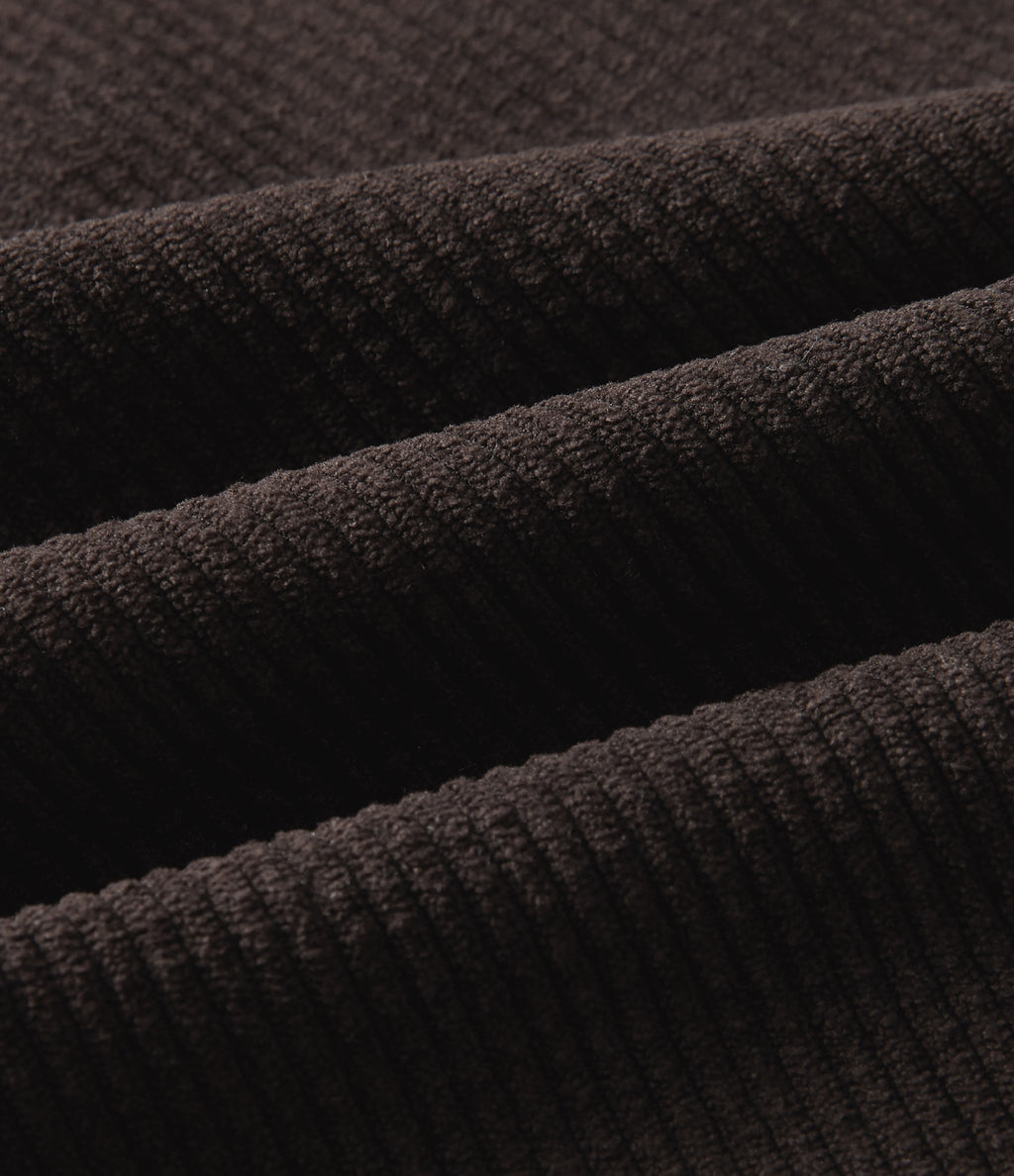 High Waisted Drawstring Baggy Corduroy Cargo Workout Trousers with Pockets — After Dark — view 7