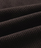 High Waisted Drawstring Baggy Corduroy Cargo Workout Trousers with Pockets — After Dark — view 7