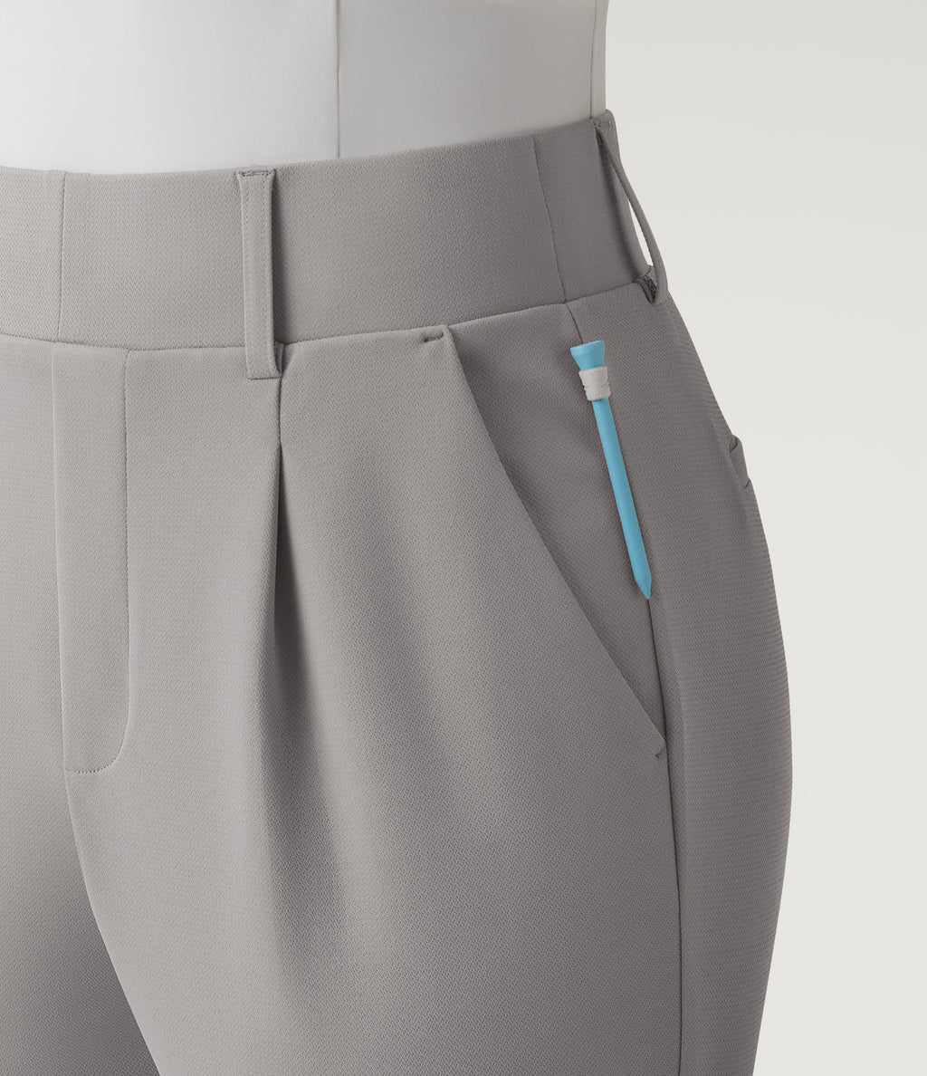 Plus Size High Waisted Tapered Crepe Golf Trousers with Pockets — Paloma — view 4