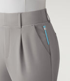 Plus Size High Waisted Tapered Crepe Golf Trousers with Pockets — Paloma — view 4