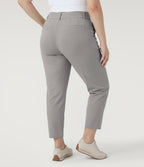 Plus Size High Waisted Tapered Crepe Golf Trousers with Pockets — Paloma — view 2