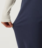 High Waisted Straight Leg Work Trousers with Pockets — Dress Blues — view 6