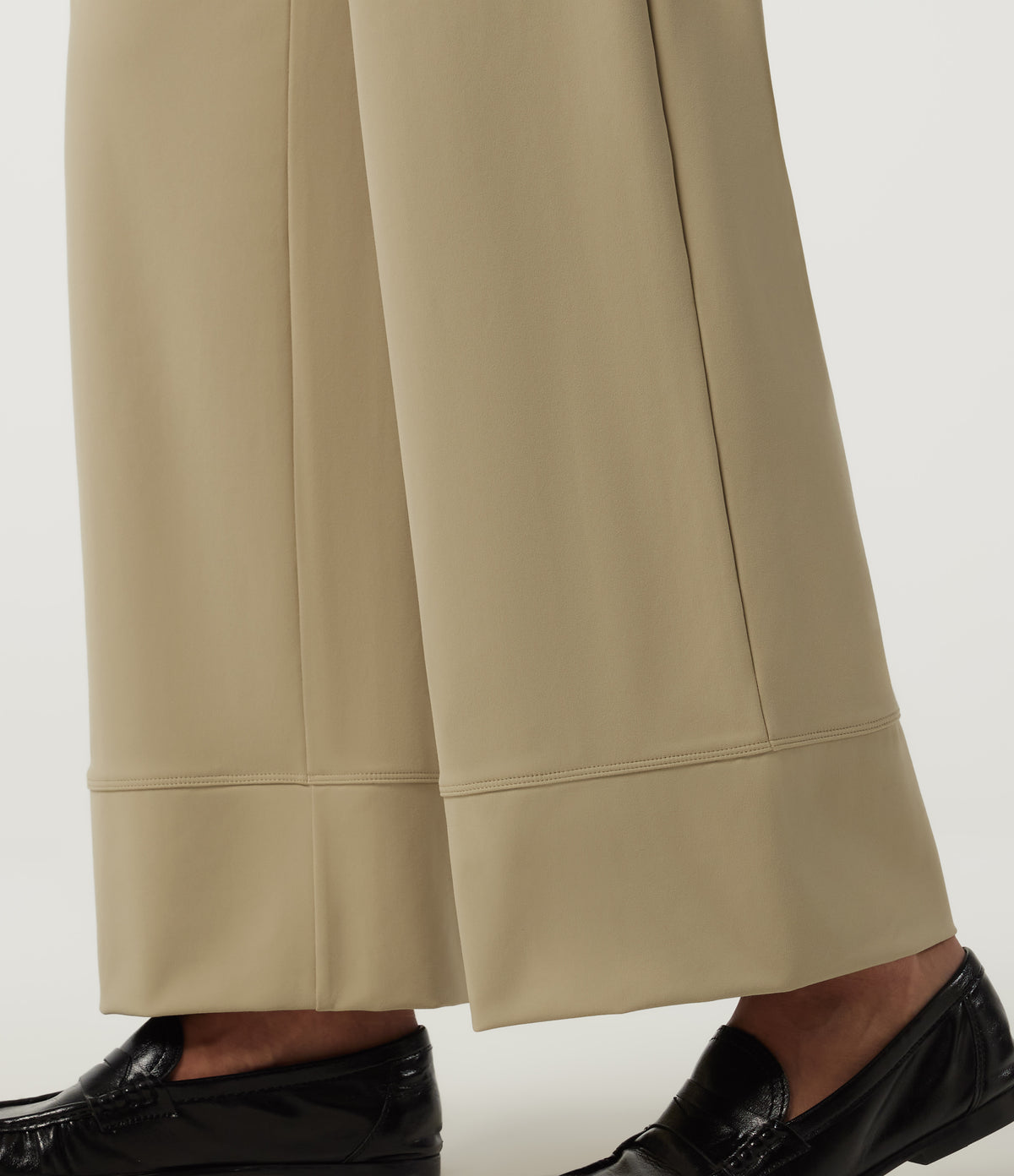 Mid Rise Wide Leg Work Trousers with Pockets — Fields of Rye — view 6