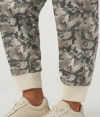 Mid Rise Camo Drawstring Corduroy Casual Joggers with Pockets — Foggy Night Camo — view 6