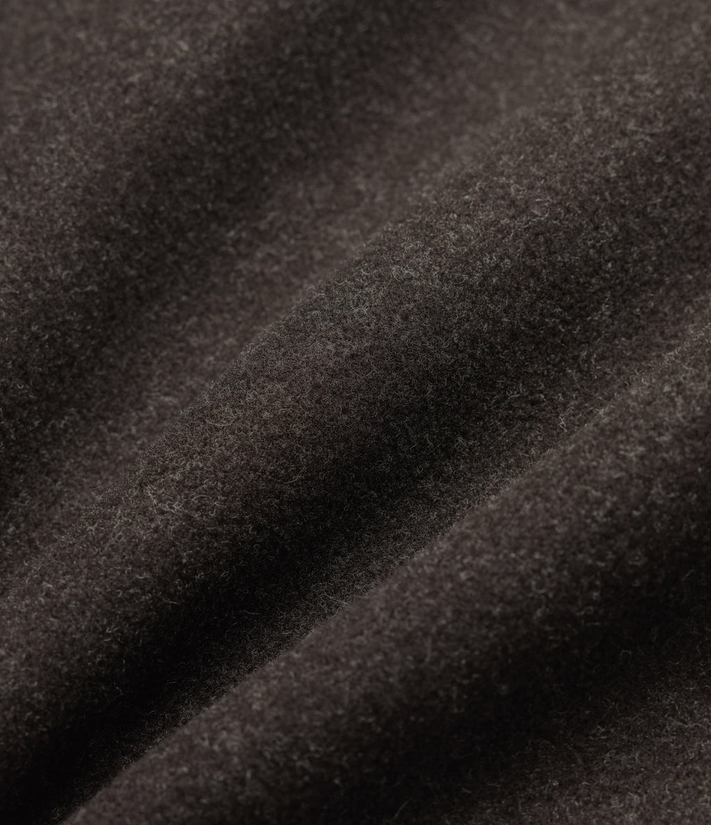 Mid Rise Fleece Flare Work Trousers — Black Coffee — view 7