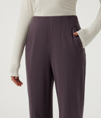 Mid Rise Tapered Work Trousers with Pockets — Dusky Evening purple — view 4