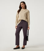 Mid Rise Tapered Work Trousers with Pockets — Dusky Evening purple — view 7