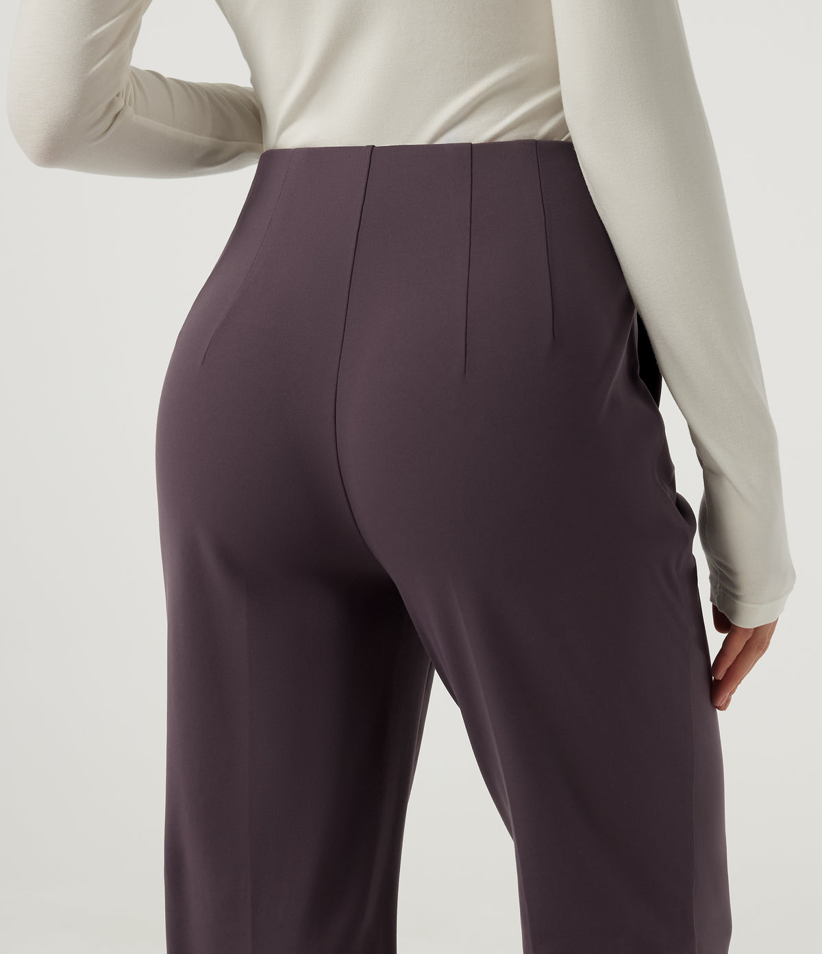 Mid Rise Tapered Work Trousers with Pockets — Dusky Evening purple — view 5