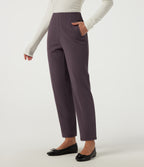 Mid Rise Tapered Work Trousers with Pockets — Dusky Evening purple — view 3