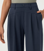 Mid Rise Tapered Work Trousers with Pockets — Midnight Blue — view 4