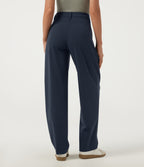 Mid Rise Tapered Work Trousers with Pockets — Midnight Blue — view 2