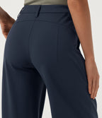 Mid Rise Tapered Work Trousers with Pockets — Midnight Blue — view 5