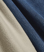 High Waisted Straight Leg Casual Cotton Jeans with Pockets — Estate Blue Denim — view 8