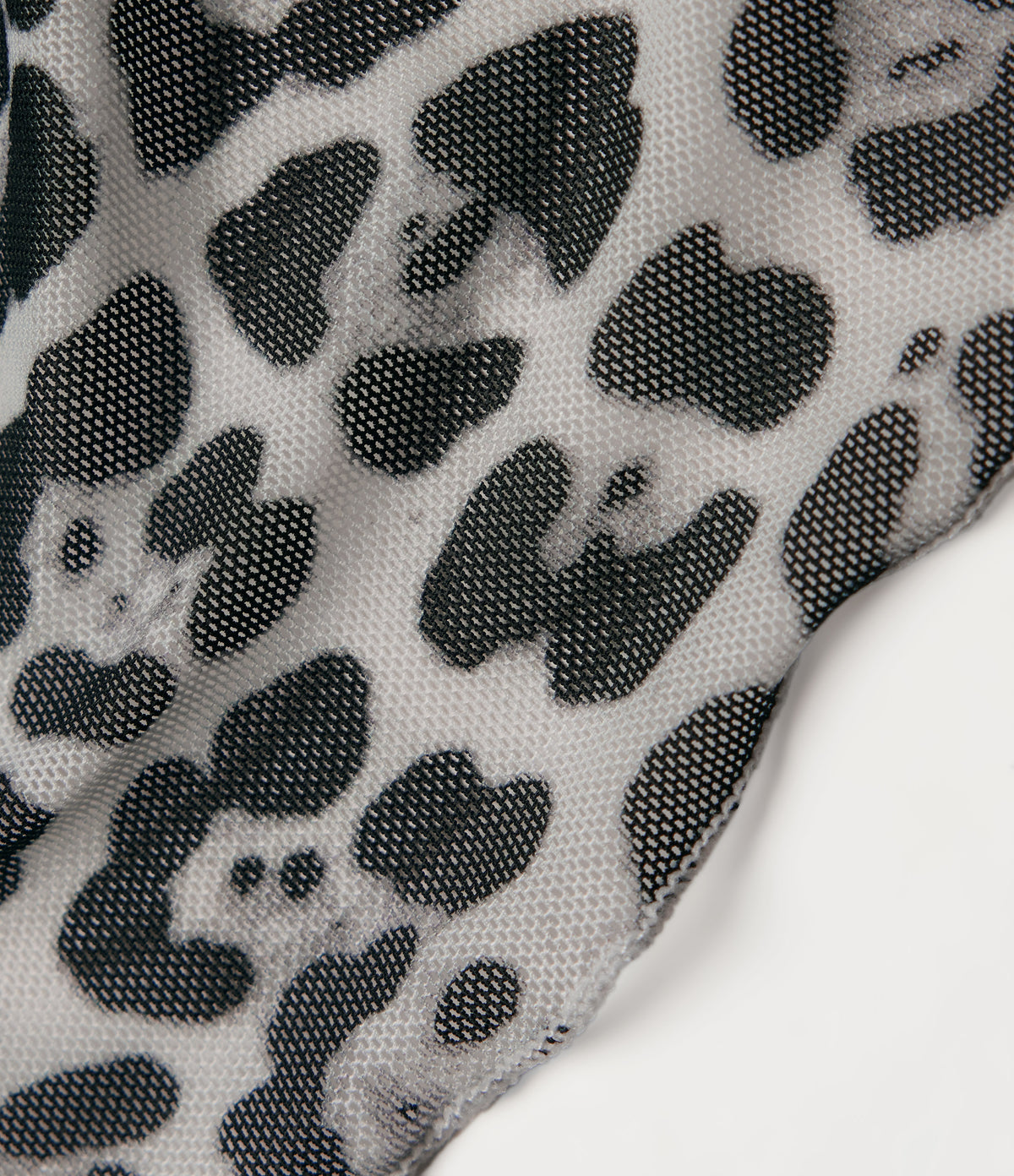 Mock Neck Long Sleeve Leopard Print Casual T-Shirt with Thumbholes — Charcoal Camo — view 8
