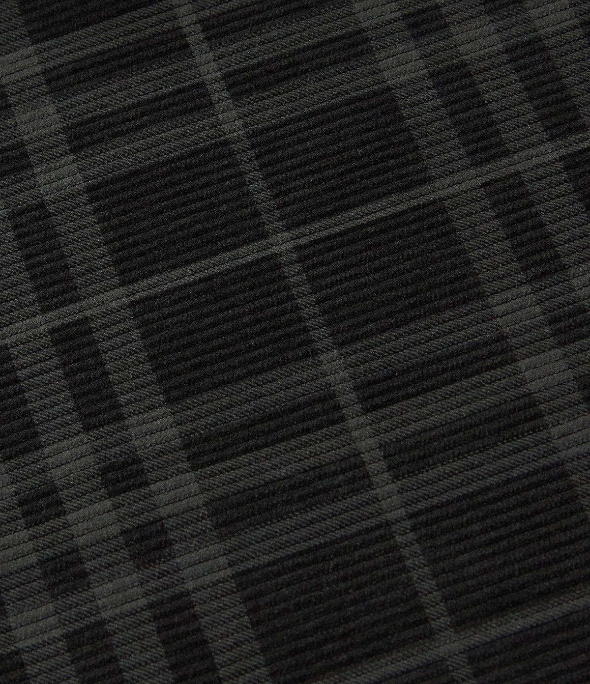 High Waisted Straight Leg Corduroy Casual Trousers with Pockets — Blue Slate Argyle — view 7
