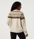 Round Neck Long Sleeve Casual Cardigan — Sandshell — view 2