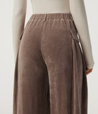 Mid Rise Baggy Corduroy Casual Trousers with Pockets — Acorn — view 5