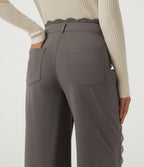 High Waisted Wide Leg Casual Trousers with Pockets — Silent Storm — view 5