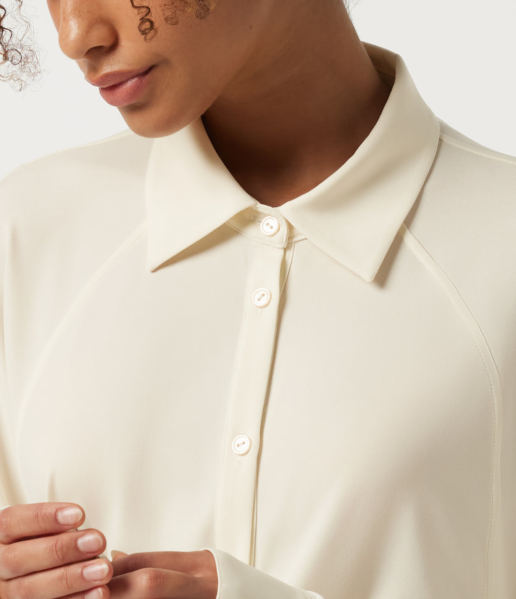 Raglan Long Sleeve Casual Shirt — Halo Linen — view 7