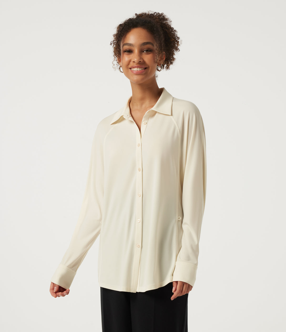 Raglan Long Sleeve Casual Shirt — Halo Linen — view 6