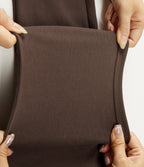 Mid Rise Slim Work Trousers with Pockets — Chocolate Martini — view 8