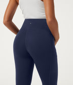 High Waisted Skinny Yoga Maternity Leggings with Pockets — Peacoat — view 5