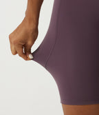 High Waisted Tummy Control Skinny Quick Dry Yoga Bikers 9" with Pockets — Dusky Evening purple — view 6
