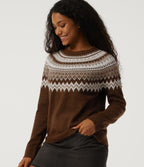 Round Neck Raglan Long Sleeve Patterned Casual Jumper — Autumn Flame — view 4