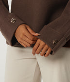 Round Neck Long Sleeve Work Jumper — Forest Loam — view 5
