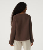 Round Neck Long Sleeve Work Jumper — Forest Loam — view 2