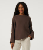Round Neck Long Sleeve Work Jumper — Forest Loam — view 1