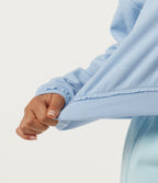 Hooded Batwing Long Sleeve Casual Sweatshirt — Sky Blue Foam — view 7