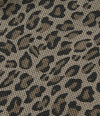 High Waisted Drawstring Wide Leg Leopard Print Waffle Casual Trousers with Pockets — Sable Mist Leopard — view 8