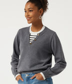 Round Neck Long Sleeve Stripe Work Jumper — City Skyline — view 4