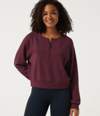 SpacerTek Round Neck Long Sleeve Work Sweatshirt — Oxblood Red — view 4