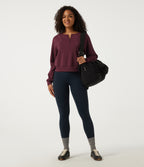 SpacerTek Round Neck Long Sleeve Work Sweatshirt — Oxblood Red — view 7