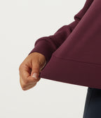 SpacerTek Round Neck Long Sleeve Work Sweatshirt — Oxblood Red — view 8