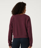 SpacerTek Round Neck Long Sleeve Work Sweatshirt — Oxblood Red — view 2