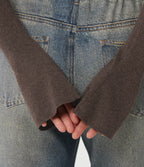 Flounce Long Sleeve Casual Jumper — Major Brown — view 8