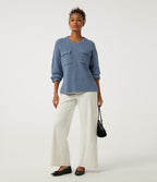Round Neck Long Sleeve Casual Jumper with Pockets — Troposphere — view 7