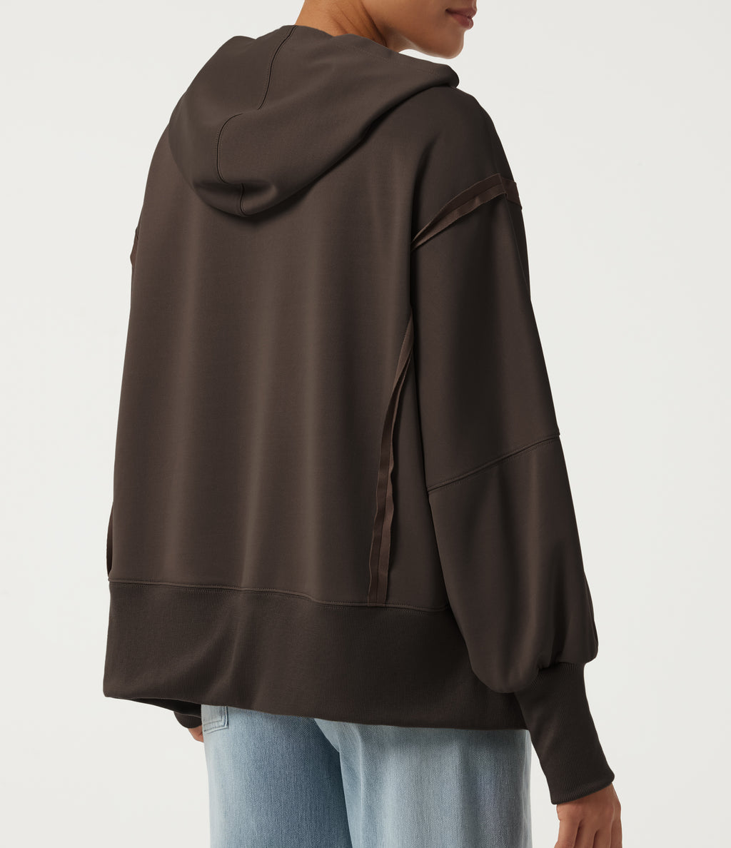 Hooded Long Sleeve Casual Sweatshirt — Delicioso — view 6