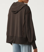 Hooded Long Sleeve Casual Sweatshirt — Delicioso — view 6