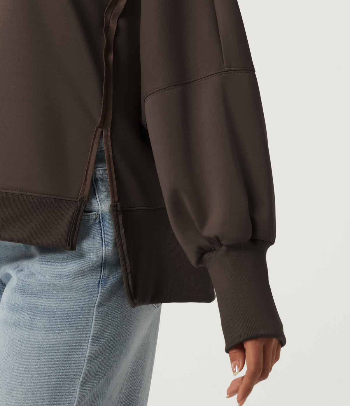 Hooded Long Sleeve Casual Sweatshirt — Delicioso — view 8