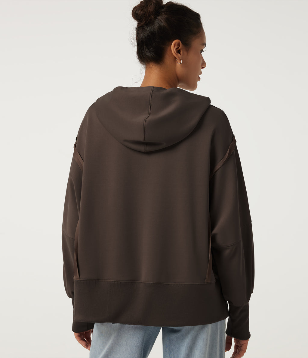 Hooded Long Sleeve Casual Sweatshirt — Delicioso — view 5