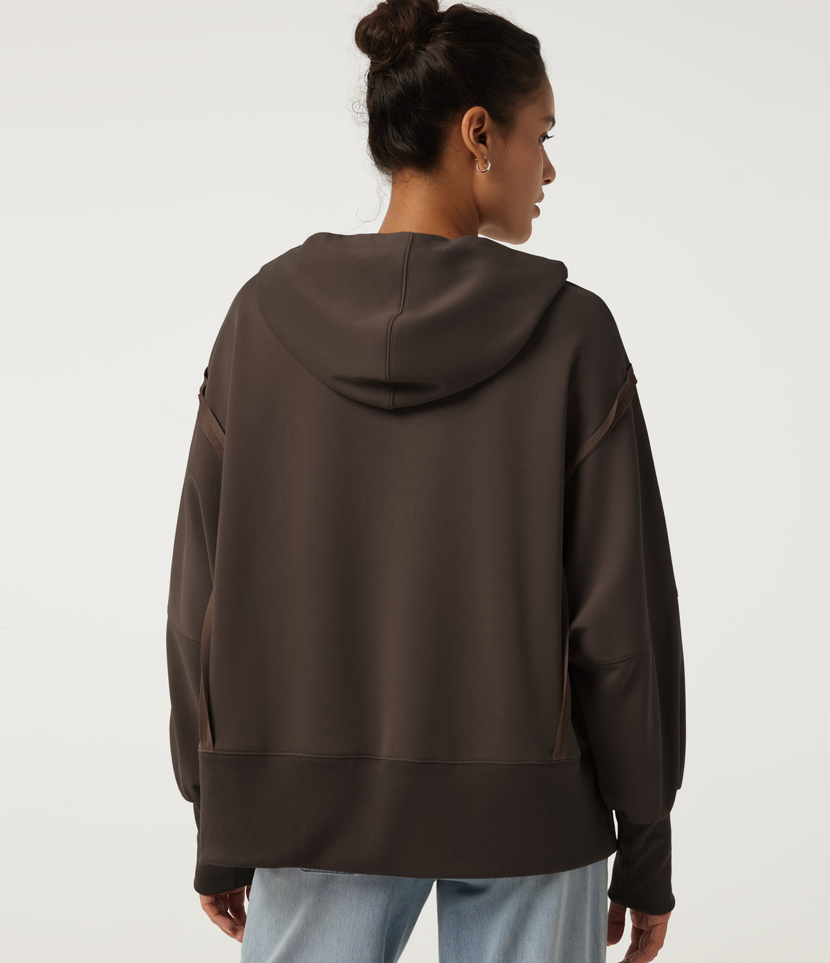 Hooded Long Sleeve Casual Sweatshirt — Delicioso — view 5