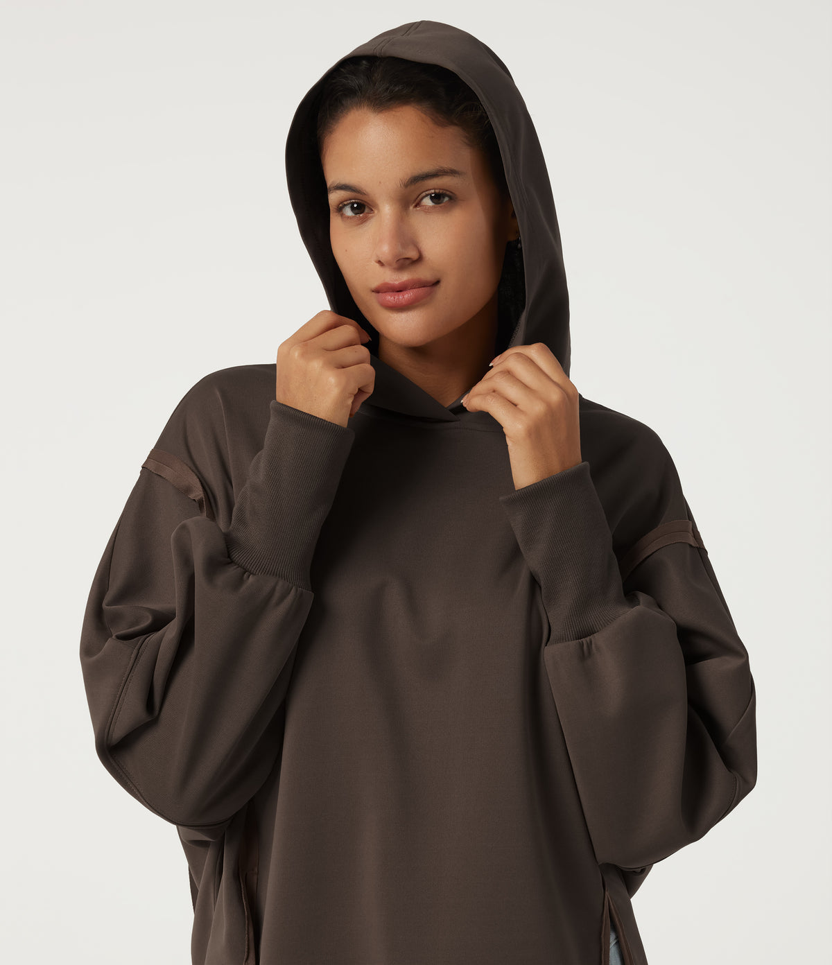 Hooded Long Sleeve Casual Sweatshirt — Delicioso — view 7